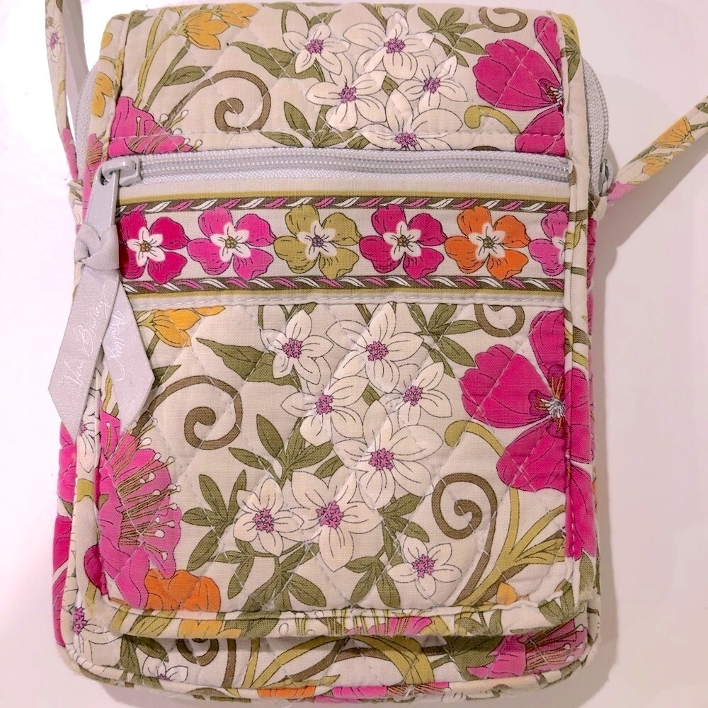 Vera Bradley Small/Medium Pink/Green/Yellow Floral Crossbody